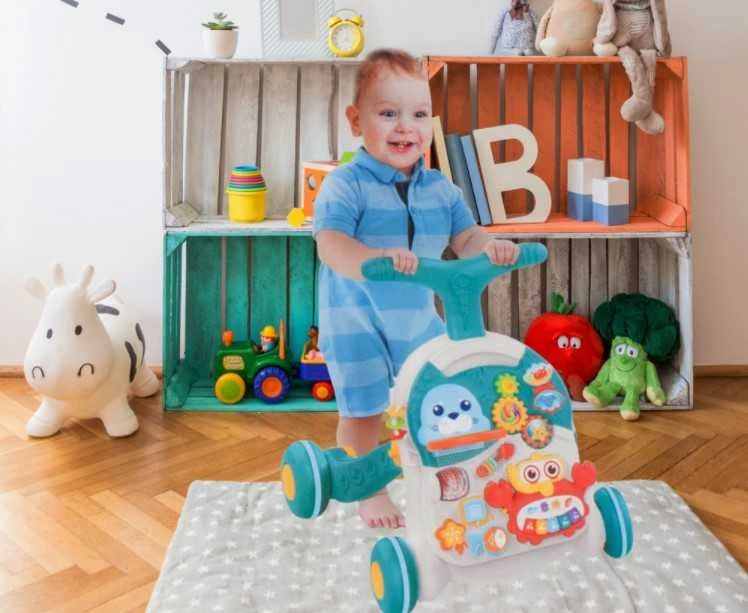 Malplay Lavinamasis stumdukas- staliukas 2in1 kūdikiams