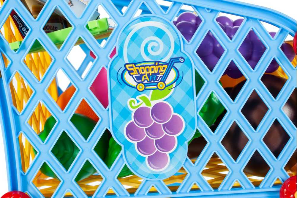 Malplay Žaislinis parduotuvės vežimėlis su maisto produktais