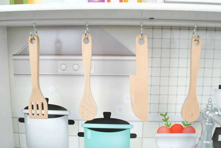 Daugiafunkcinė moderni medinė virtuvėlė Play Kitchen