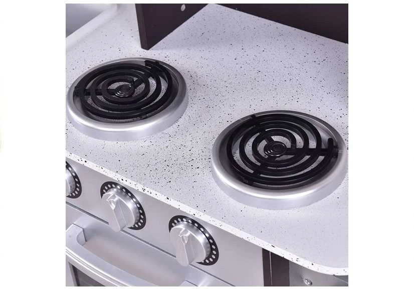 Daugiafunkcinė moderni medinė virtuvėlė Sidabrinis Kitchen