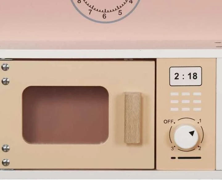 Daugiafunkcinė moderni medinė virtuvėlė su priedais, Rose