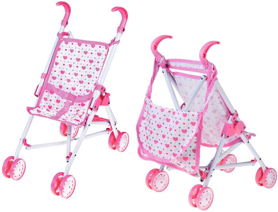 Jokomisiada Deluxe Baby Doll Set with Stroller, Crib, Play Mat and Accessories – 17 pcs ZA5916