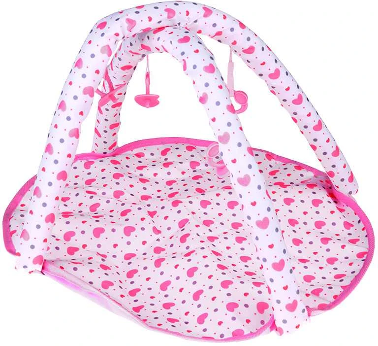 Jokomisiada Deluxe Baby Doll Set with Stroller, Crib, Play Mat and Accessories – 17 pcs ZA5916