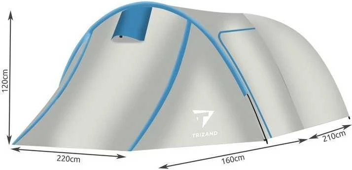 Didelė turistinė palapinė 3 žmonėms Trizand