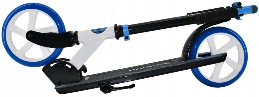 Didelis sulankstomas VIBBE paspirtukas, 200 mm, skirtas vaikams ir suaugusiesiems, mėlynas iki 100 kg.