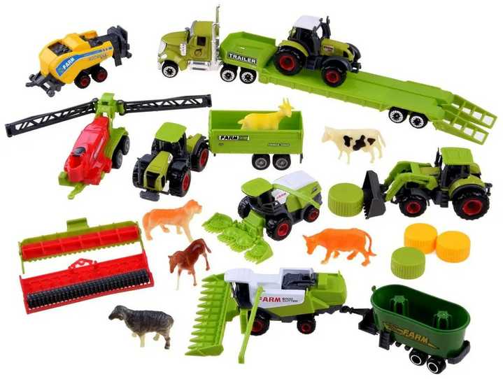 Woopie Didelis ūkio transporto priemonių modeliukų rinkinys vaikams