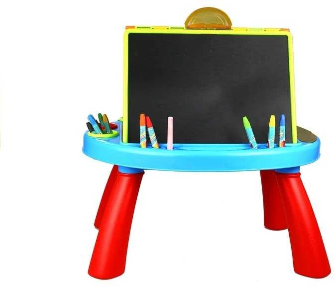Malplay Magnetinė dvipusė piešimo lenta su staliuku ir priedais