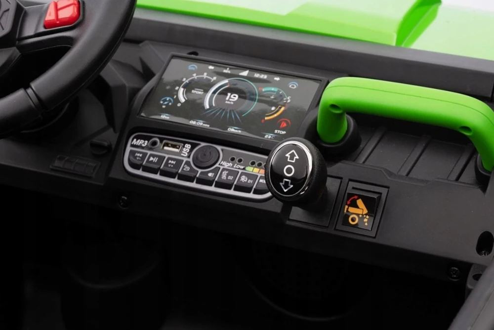 Lean Cars Dvivietis vaikiškas elektromobilis Farmer Truck, raudonas 4x4 300 W