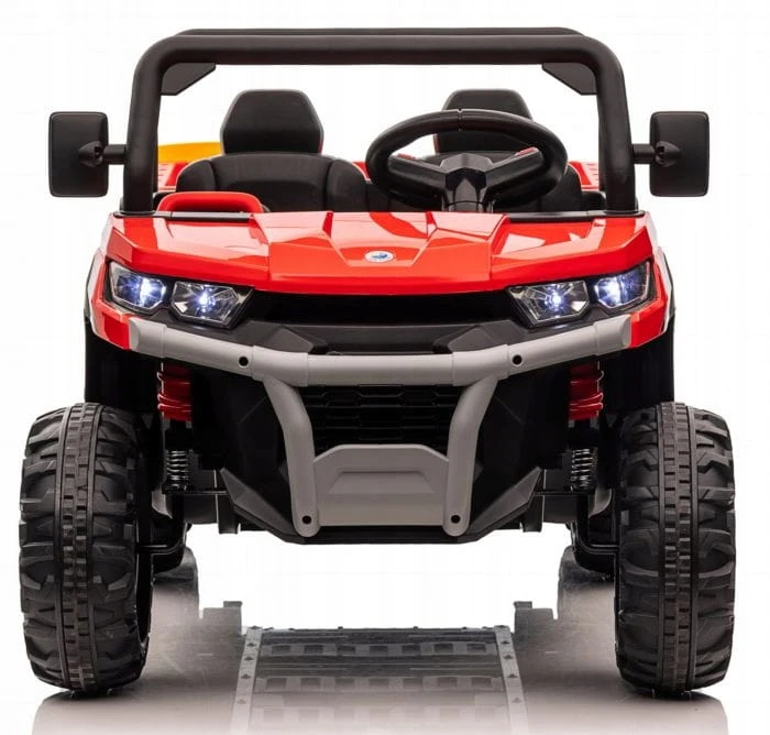Lean Cars Dvivietis vaikiškas elektromobilis Farmer Truck, raudonas 4x4 300 W