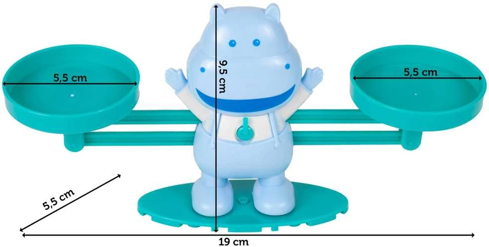 Mokomosios svarstyklės mokantis skaičiuoti hipopotamas mini