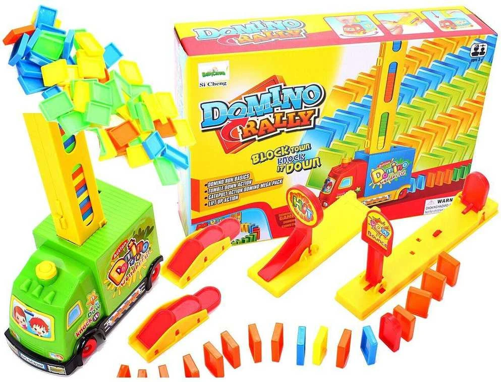Malplay Žaislinis domino automobilis su 100 kaladėlių