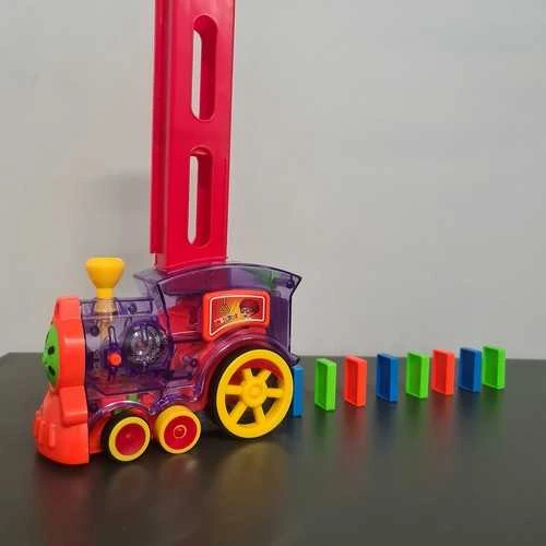 Malplay Žaislinis domino traukinys su 80 kaladėlių