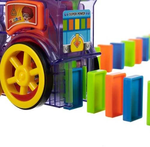 Malplay Žaislinis domino traukinys su 80 kaladėlių