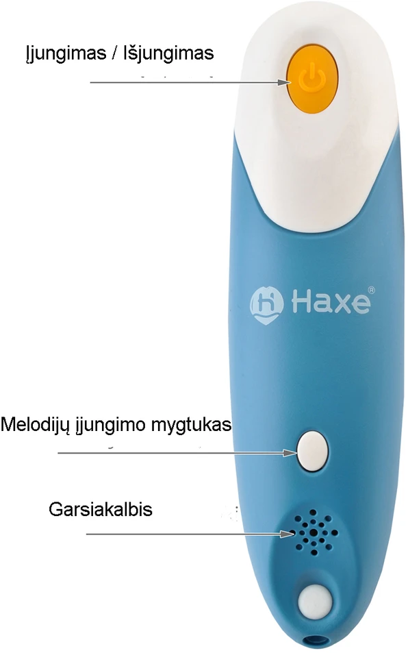 Elektrinis Nosies Aspiratorius - HAXE NS1 4 Antgaliai Baterijomis Maitinamas Baltas/Mėlynas