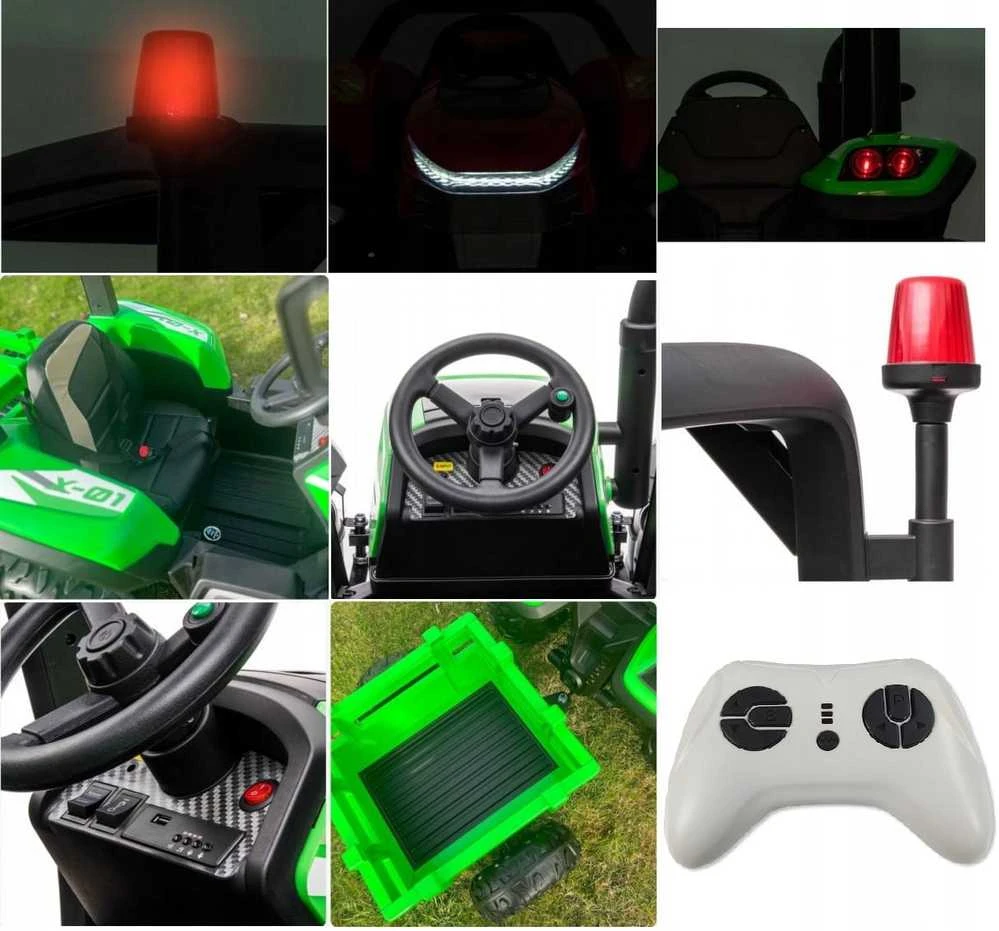 Lean Cars Elektrinis traktorius vaikams BLT-206, mėlynas