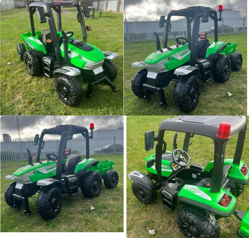 Lean Cars Elektrinis traktorius vaikams BLT-206, žalias