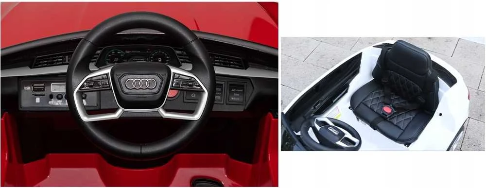 Ramiz Elektromobilis vaikams Audi E- Tron QLS-6688, 4x4, baltas