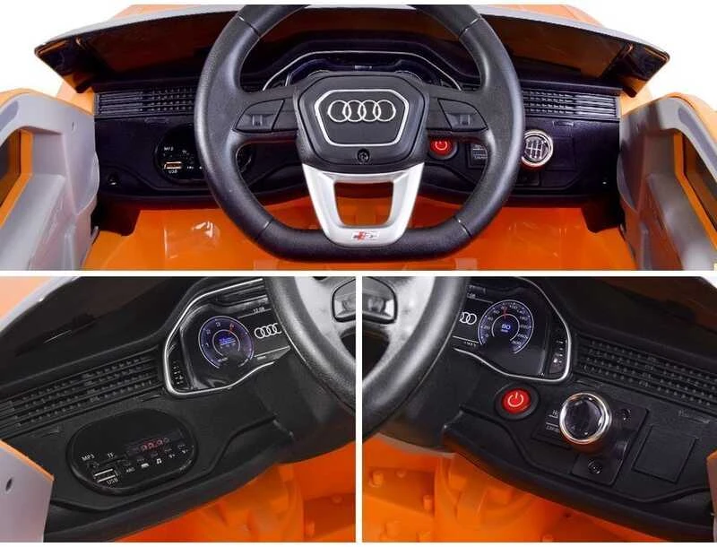 Lean Cars Elektromobilis vaikams Audi Q8 JJ2066, geltonas lakuotas
