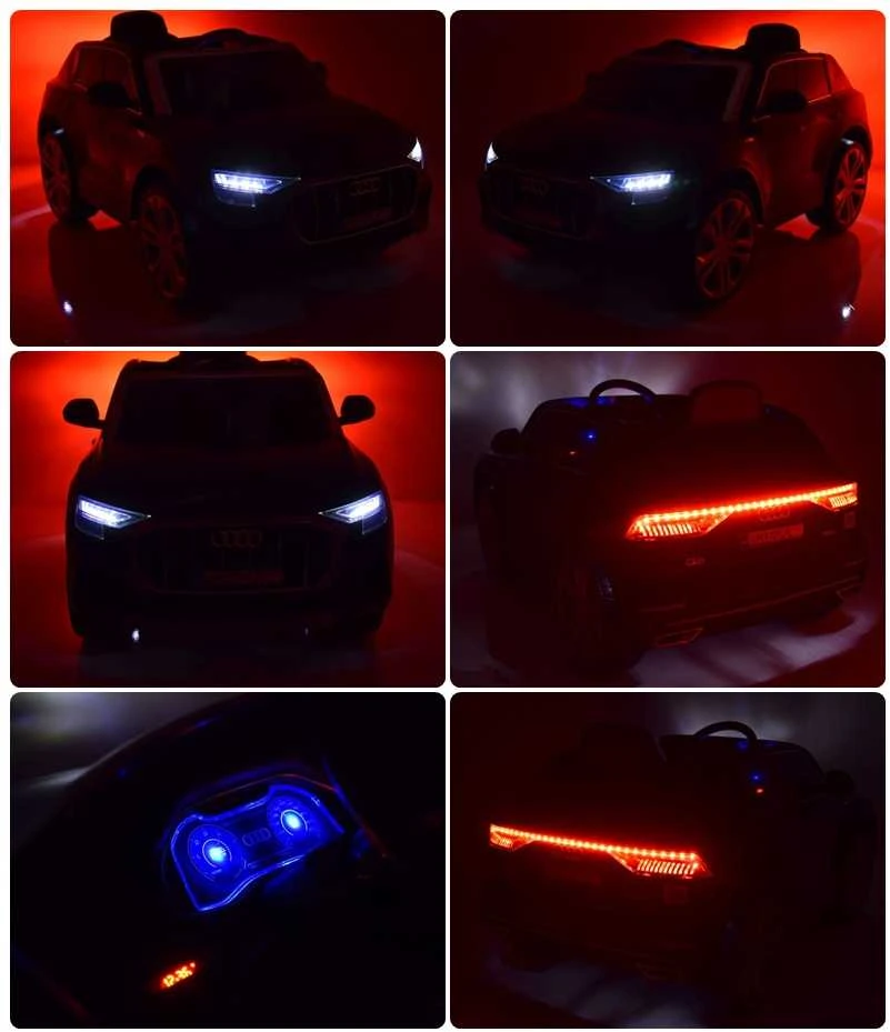 Lean Cars Elektromobilis vaikams Audi Q8 JJ2066, geltonas lakuotas