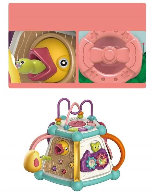 Malplay Mokomasis interaktyvus sensorinis kubas, rūšiuotojas Montessori 7in1