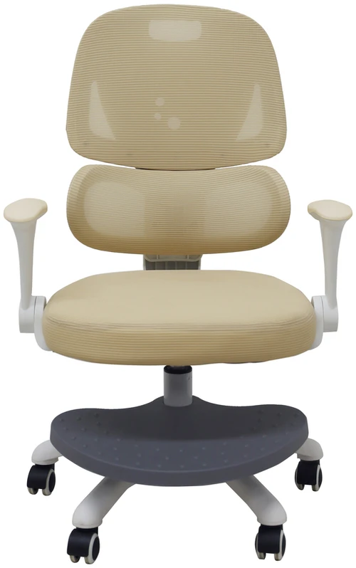 Vaikiška stalo kėdė, ergonomiška, pasukama, reguliuojamo aukščio, smėlio spalvos