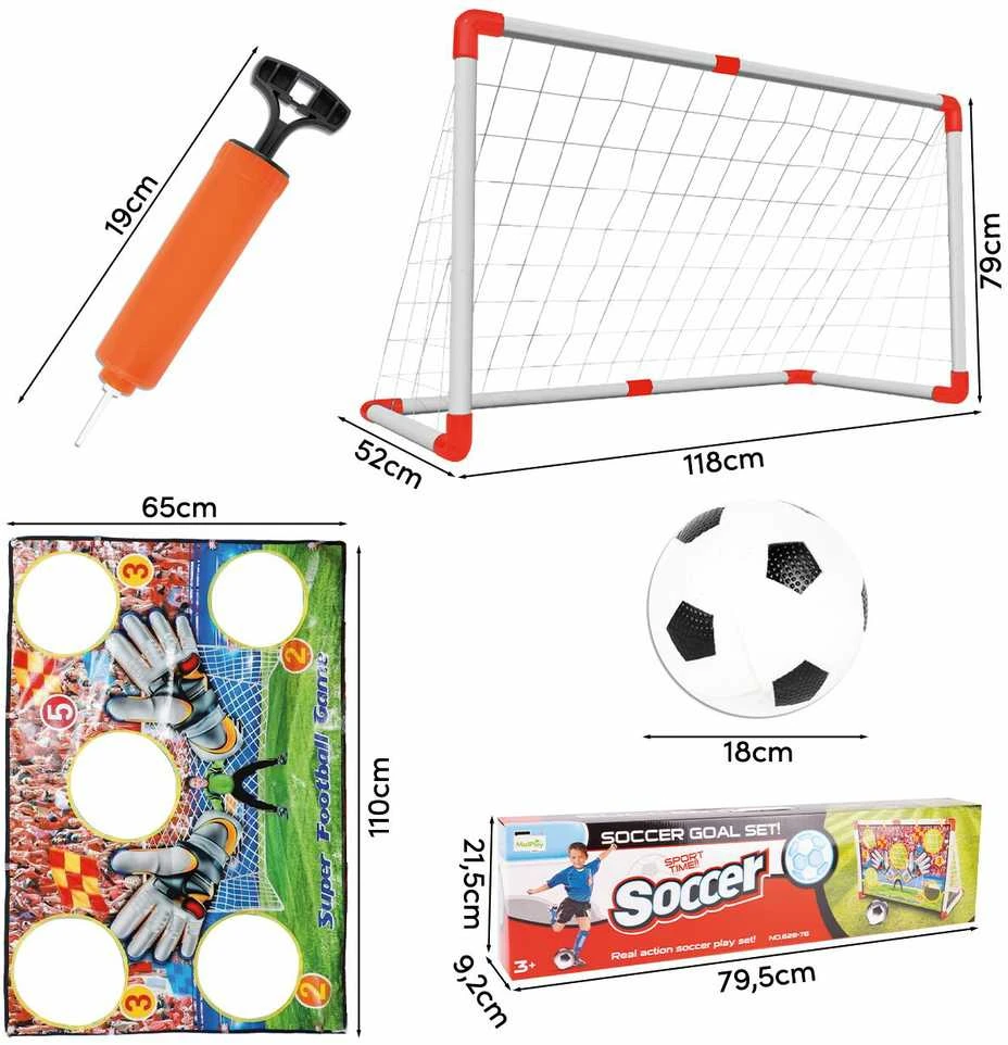 Malplay Vaikiškas futbolo vartų komplektas 2in 1