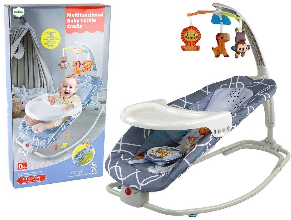 Lean Toys Gultukas -Vibro kėdutė Žirafa 2*1