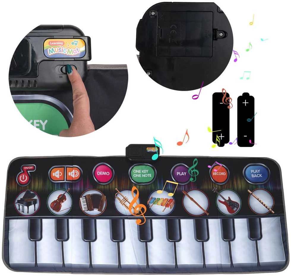 Malplay Interaktyvus didelis žaislinis muzikinis kilimėlis šokiams, 148cm
