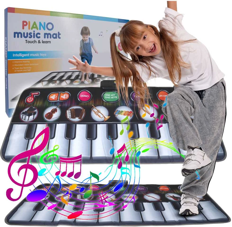Malplay Interaktyvus didelis žaislinis muzikinis kilimėlis šokiams, 148cm