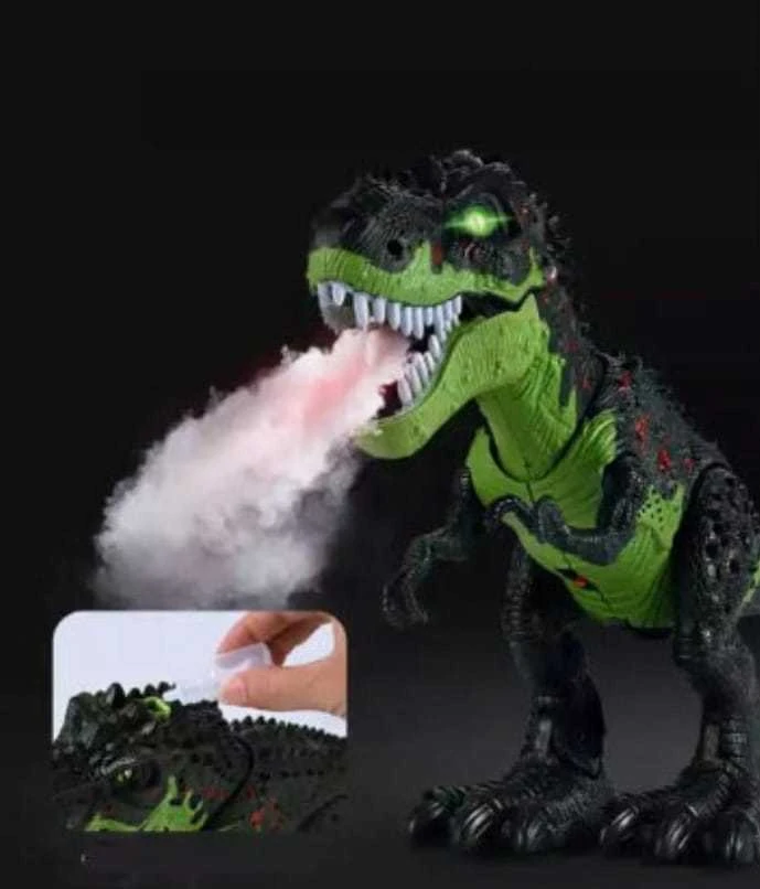 Malplay Interaktyvus T-rex dinozauras šviečia, riaumoja, vaikšto, kvėpuoja garais