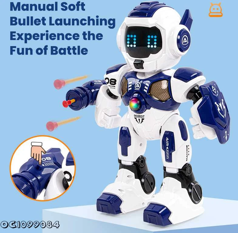 Malplay Interaktyvus Robotas, nuotoliniu valdymo pultu valdomas, šokantis ir šaudantis