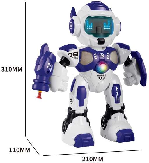 Malplay Interaktyvus Robotas, nuotoliniu valdymo pultu valdomas, šokantis ir šaudantis