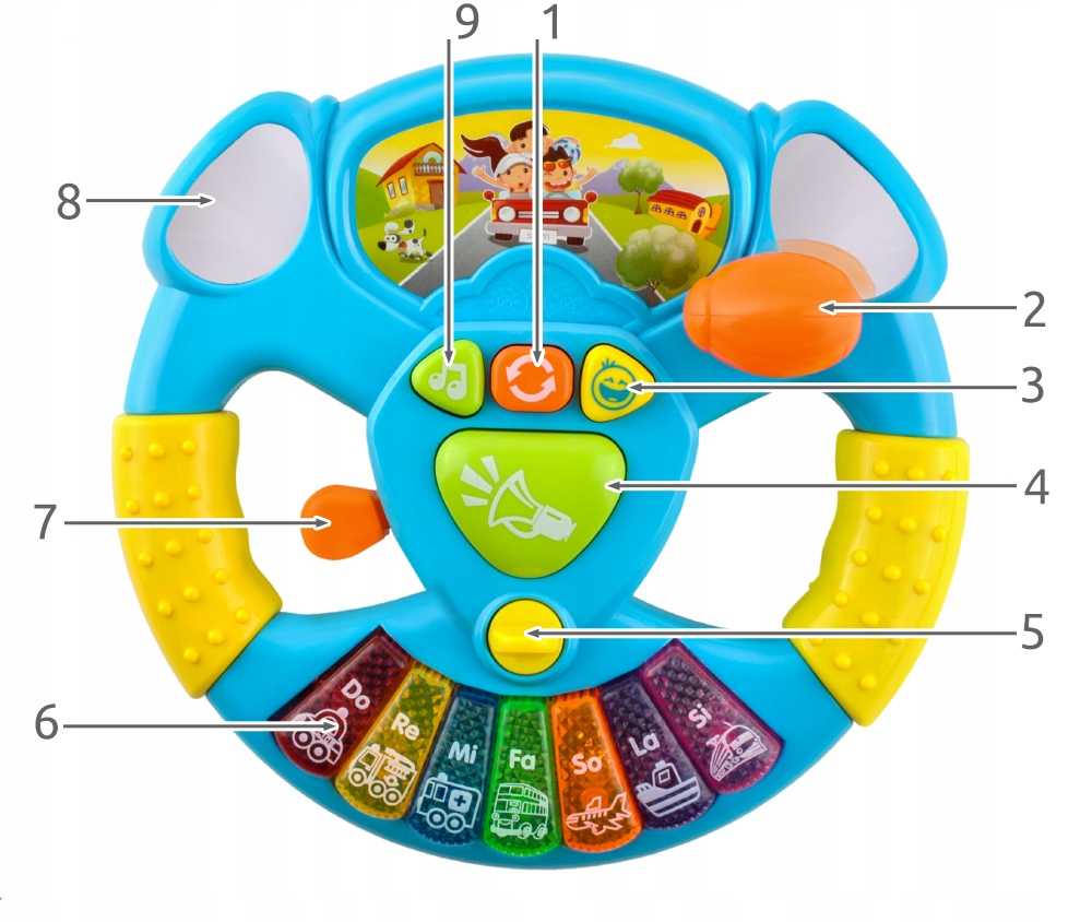 Lean toys Interaktyvus vairas kūdikiams