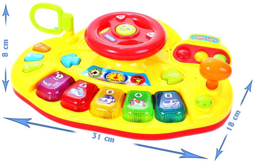 Malplay Vaikiškas lavinantis vairas su pianinu