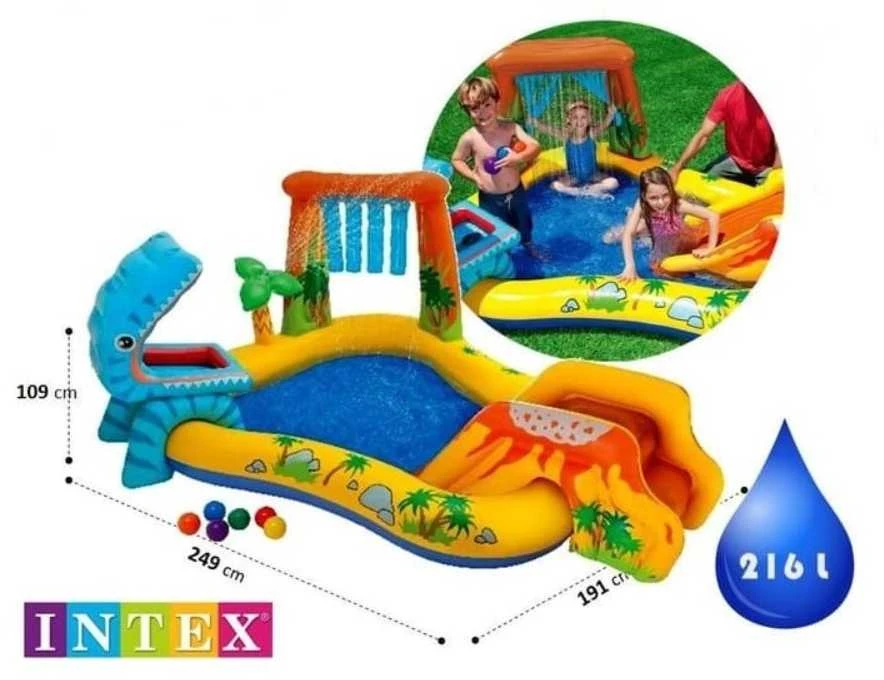 Vandens žaidimų aikštelė-baseinas Intex 57444, su čiuožykla