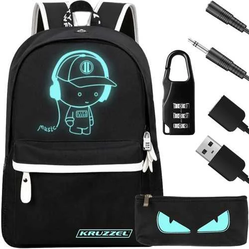 Kruzzel Kuprinė su atšvaitais ir USB
