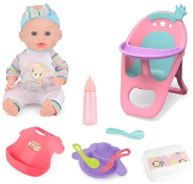 Kūdikio lėlė „Baby Sweet Love“ + maitinimo rinkinys
