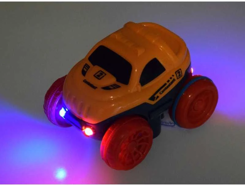 Malplay Žaislinė lanksti automobilių trasa su LED apšviečiamu automobiliu