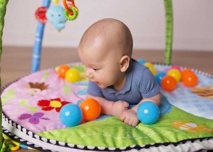 Eurobaby Zabawki Lavinamasis Kilimėlis 3in1 Miško Gyvūnai Su Kamuoliukais