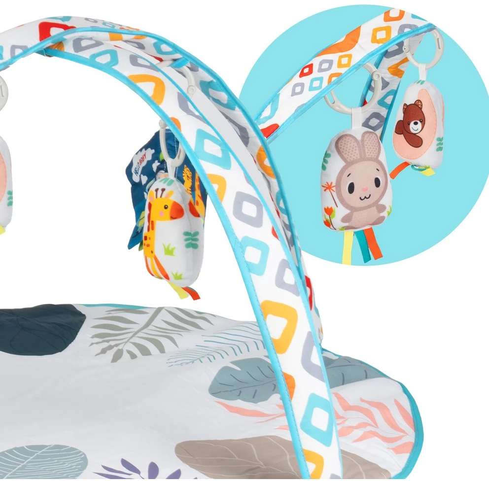 Malplay Lavinamasis kilimėlis kūdikiams su knyga ir pakabučiais