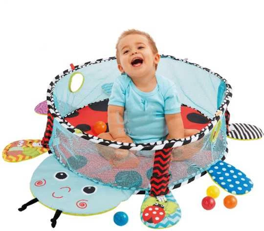 Lean Toys Žaidimų kilimėlis Konig Kids su baseinu ir kamuoliukais