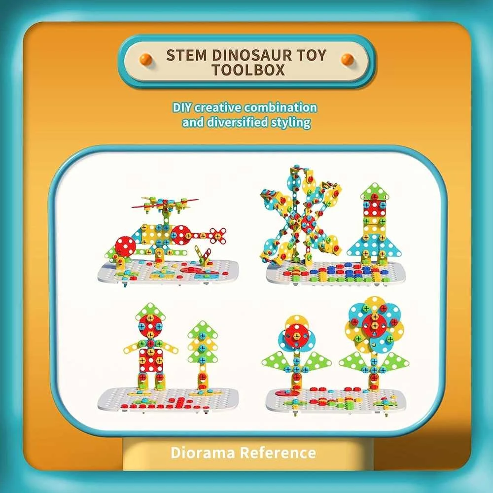 Konstruktorius su žaisliniu grąžtu Lean Toys, 249 d.