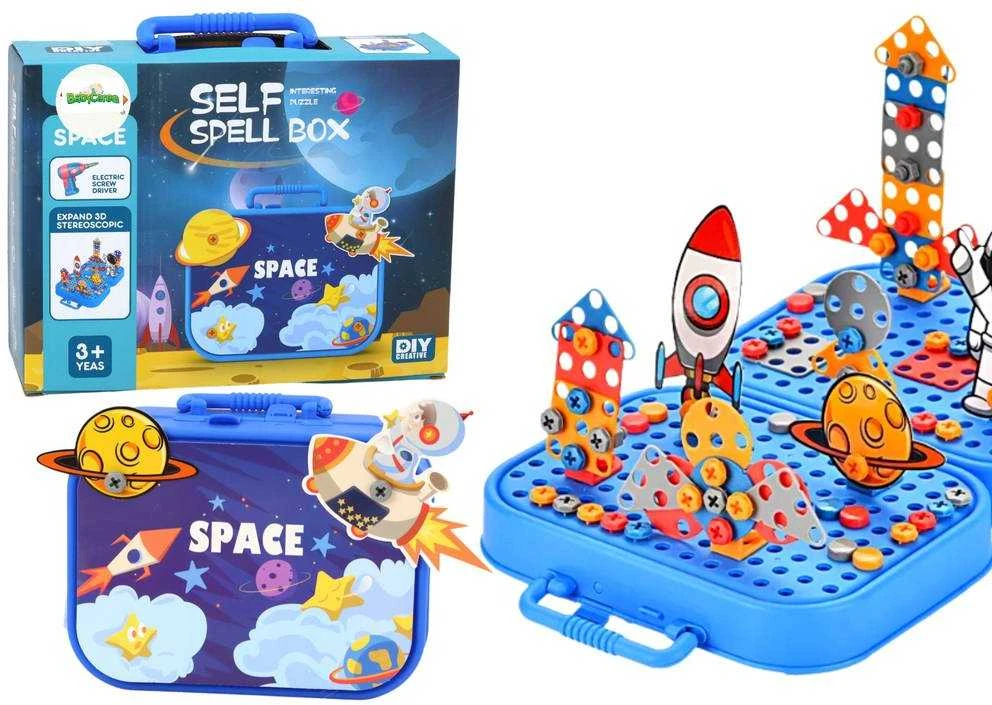 Konstruktorius su atsuktuvu Lean Toys Kosmosas