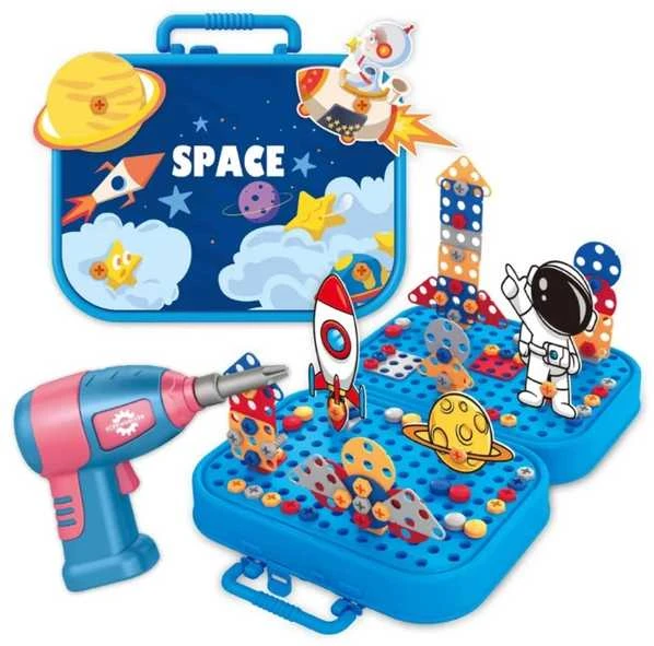 Konstruktorius su atsuktuvu Lean Toys Kosmosas