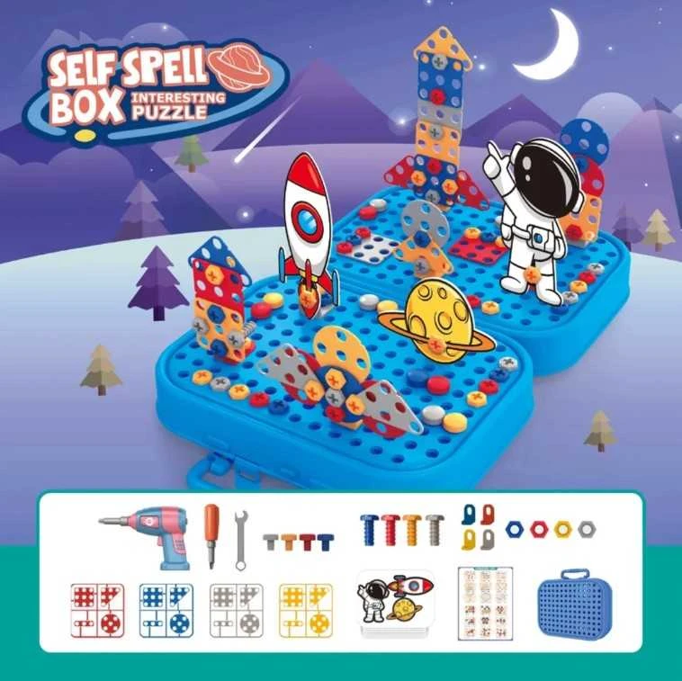 Konstruktorius su atsuktuvu Lean Toys Kosmosas