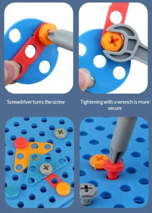 Konstruktorius su atsuktuvu Lean Toys Kosmosas