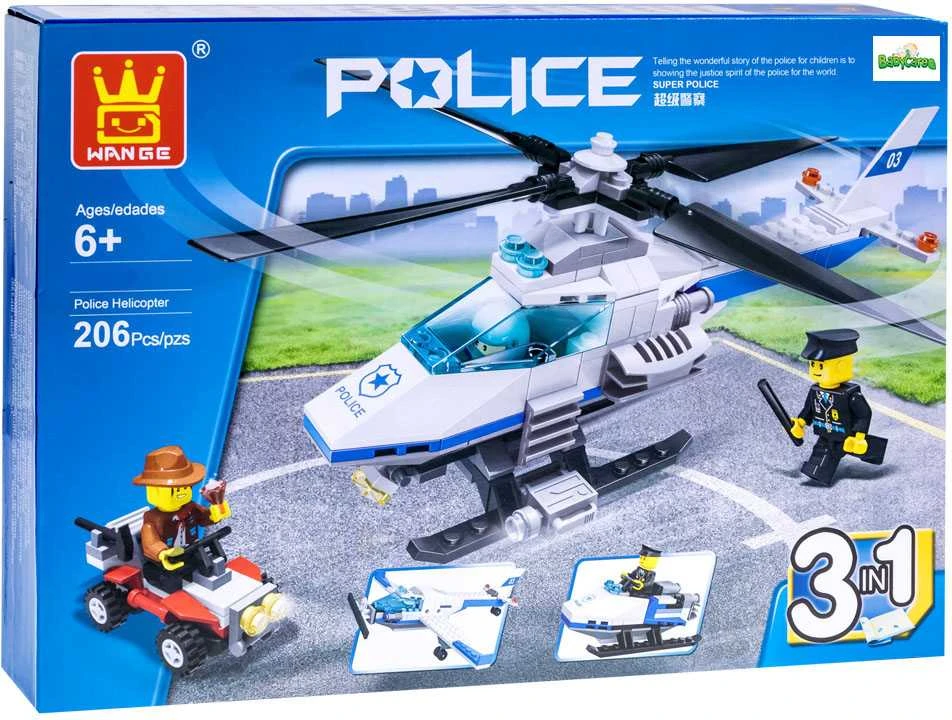 Lavinamasis konstruktorius Super Police, 206 dalys 3in1