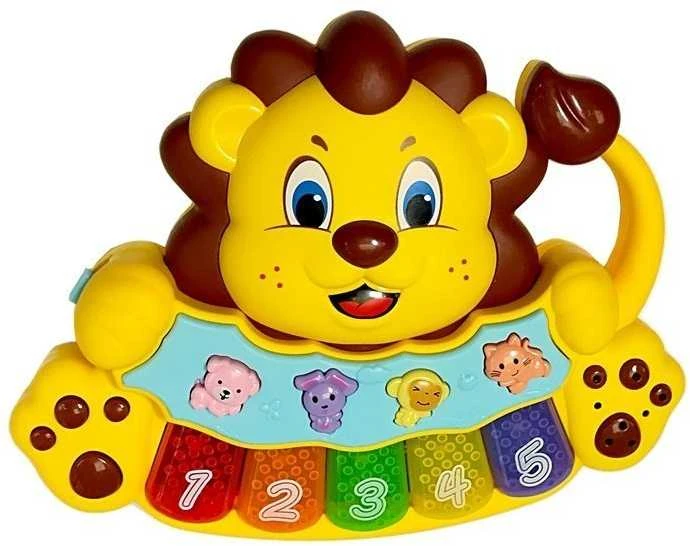 Lavinamasis Muzikinis pianinas Su Gyvūnais ir telefonu "Lion"