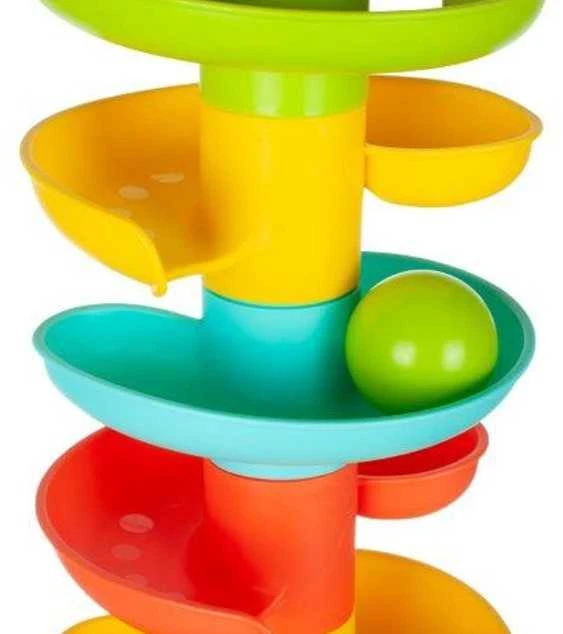 Lean Toys Interaktyvus žaislas vaikams su mokymosi lenta ir rutuline čiuožykla