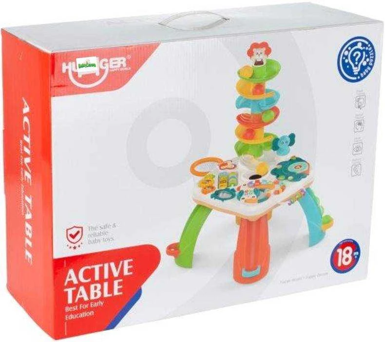 Lean Toys Interaktyvus žaislas vaikams su mokymosi lenta ir rutuline čiuožykla